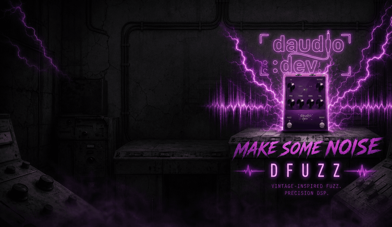 DFuzz – vintage-inspired fuzz plugin by daudio::dev